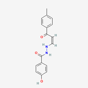 molecular formula C17H16N2O3 B11118250 4-Hydroxy-N'-[(1E2Z)-3-hydroxy-3-(4-methylphenyl)prop-2-EN-1-ylidene]benzohydrazide 