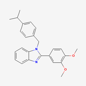 molecular formula C25H26N2O2 B11118255 2-(3,4-dimethoxyphenyl)-1-[4-(propan-2-yl)benzyl]-1H-benzimidazole 