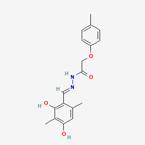 N'-[(E)-(2,4-dihydroxy-3,6-dimethylphenyl)methylidene]-2-(4-methylphenoxy)acetohydrazide