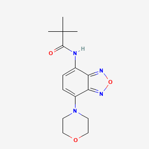 2,2-dimethyl-N-[7-(morpholin-4-yl)-2,1,3-benzoxadiazol-4-yl]propanamide