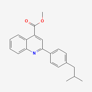 molecular formula C21H21NO2 B11118282 Methyl 2-[4-(2-methylpropyl)phenyl]quinoline-4-carboxylate 