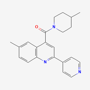 (4-Methylpiperidin-1-yl)[6-methyl-2-(pyridin-4-yl)quinolin-4-yl]methanone