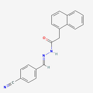 molecular formula C20H15N3O B11118297 N'-[(E)-(4-cyanophenyl)methylidene]-2-(naphthalen-1-yl)acetohydrazide 