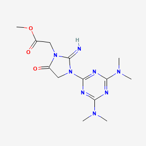 Methyl {3-[4,6-bis(dimethylamino)-1,3,5-triazin-2-yl]-2-imino-5-oxoimidazolidin-1-yl}acetate