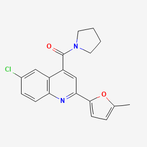 [6-Chloro-2-(5-methylfuran-2-yl)quinolin-4-yl](pyrrolidin-1-yl)methanone