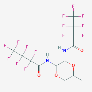 2,2,3,3,4,4,4-Heptafluoro-N-{3-[(2,2,3,3,4,4,4-heptafluorobutanoyl)amino]-5-methyl-1,4-dioxan-2-YL}butanamide