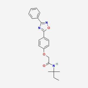 N-(2-methylbutan-2-yl)-2-[4-(3-phenyl-1,2,4-oxadiazol-5-yl)phenoxy]acetamide