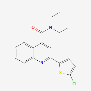 2-(5-chlorothiophen-2-yl)-N,N-diethylquinoline-4-carboxamide