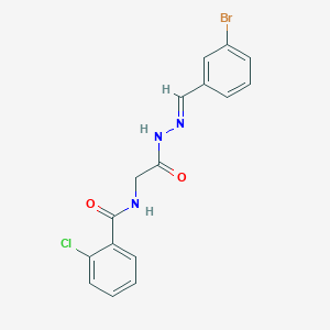 N-(2-(2-(3-Bromobenzylidene)hydrazino)-2-oxoethyl)-2-chlorobenzamide