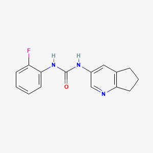 1-(6,7-Dihydro-5H-cyclopenta[b]pyridin-3-yl)-3-(2-fluorophenyl)urea