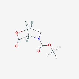 molecular formula C10H15NO4 B111184 tert-butyl (1S,4S)-3-oxo-2-oxa-5-azabicyclo[2.2.1]heptane-5-carboxylate CAS No. 113775-22-7