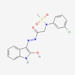 N-(3-Chlorophenyl)-N-({N'-[(3Z)-2-oxo-2,3-dihydro-1H-indol-3-ylidene]hydrazinecarbonyl}methyl)methanesulfonamide