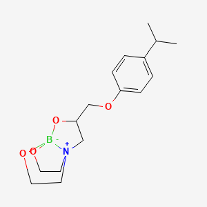 molecular formula C16H24BNO4 B11118414 [1-{Bis[2-(hydroxy-kappao)ethyl]amino-kappan}-3-(4-isopropylphenoxy)-2-propanolato(3-)-kappao]boron 