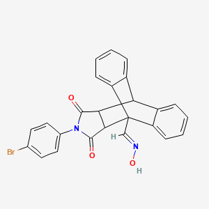 molecular formula C25H17BrN2O3 B11118419 17-(4-bromophenyl)-1-[(E)-(hydroxyimino)methyl]-17-azapentacyclo[6.6.5.0~2,7~.0~9,14~.0~15,19~]nonadeca-2,4,6,9,11,13-hexaene-16,18-dione (non-preferred name) 