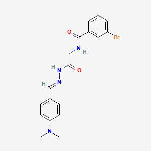 3-Bromo-N-(2-(2-(4-(dimethylamino)benzylidene)hydrazino)-2-oxoethyl)benzamide