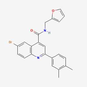 molecular formula C23H19BrN2O2 B11118458 6-bromo-2-(3,4-dimethylphenyl)-N-(furan-2-ylmethyl)quinoline-4-carboxamide 