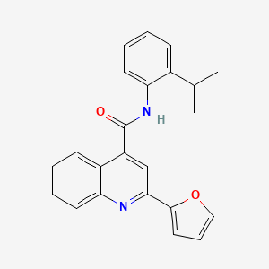 molecular formula C23H20N2O2 B11118473 2-(furan-2-yl)-N-[2-(propan-2-yl)phenyl]quinoline-4-carboxamide 