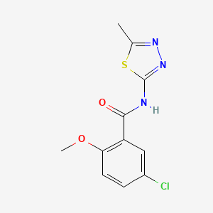 5-chloro-2-methoxy-N-(5-methyl-1,3,4-thiadiazol-2-yl)benzamide