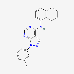 1-(3-methylphenyl)-N-(5,6,7,8-tetrahydronaphthalen-1-yl)-1H-pyrazolo[3,4-d]pyrimidin-4-amine