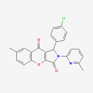 1-(4-Chlorophenyl)-7-methyl-2-(6-methylpyridin-2-yl)-1,2-dihydrochromeno[2,3-c]pyrrole-3,9-dione