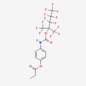 4-[({[1,1,1,3,3,4,4,5,5,5-Decafluoro-2-(trifluoromethyl)pentan-2-yl]oxy}carbonyl)amino]phenyl propanoate