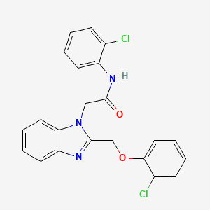 2-{2-[(2-chlorophenoxy)methyl]-1H-benzimidazol-1-yl}-N-(2-chlorophenyl)acetamide