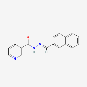 molecular formula C17H13N3O B11118534 N'-[(E)-naphthalen-2-ylmethylidene]pyridine-3-carbohydrazide 