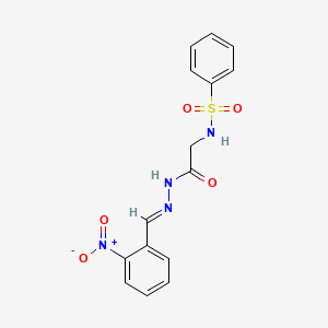 N-{2-[(2Z)-2-(2-nitrobenzylidene)hydrazino]-2-oxoethyl}benzenesulfonamide