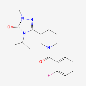 molecular formula C18H23FN4O2 B11118563 3-(1-(2-fluorobenzoyl)piperidin-3-yl)-4-isopropyl-1-methyl-1H-1,2,4-triazol-5(4H)-one 