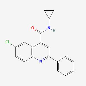 6-chloro-N-cyclopropyl-2-phenylquinoline-4-carboxamide