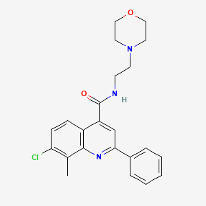 7-chloro-8-methyl-N-[2-(morpholin-4-yl)ethyl]-2-phenylquinoline-4-carboxamide