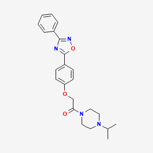 2-[4-(3-Phenyl-1,2,4-oxadiazol-5-yl)phenoxy]-1-[4-(propan-2-yl)piperazin-1-yl]ethanone