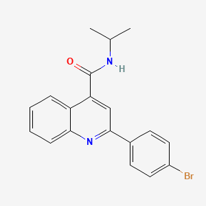 molecular formula C19H17BrN2O B11118649 2-(4-bromophenyl)-N-(propan-2-yl)quinoline-4-carboxamide 