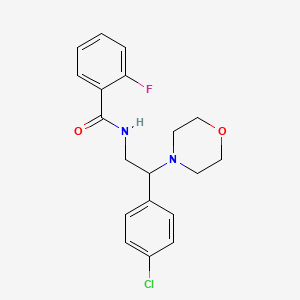 molecular formula C19H20ClFN2O2 B11118674 N-[2-(4-chlorophenyl)-2-(morpholin-4-yl)ethyl]-2-fluorobenzamide 