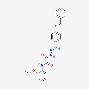 molecular formula C24H23N3O4 B11118683 2-{(2E)-2-[4-(benzyloxy)benzylidene]hydrazinyl}-N-(2-ethoxyphenyl)-2-oxoacetamide 