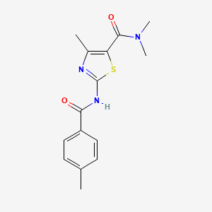 N,N,4-trimethyl-2-{[(4-methylphenyl)carbonyl]amino}-1,3-thiazole-5-carboxamide