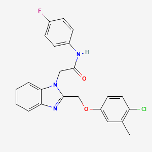 2-{2-[(4-chloro-3-methylphenoxy)methyl]-1H-benzimidazol-1-yl}-N-(4-fluorophenyl)acetamide