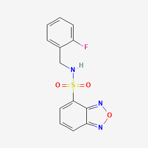 molecular formula C13H10FN3O3S B11118758 N-(2-fluorobenzyl)-2,1,3-benzoxadiazole-4-sulfonamide 