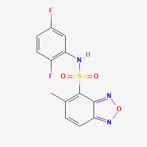 molecular formula C13H9F2N3O3S B11118764 N-(2,5-difluorophenyl)-5-methyl-2,1,3-benzoxadiazole-4-sulfonamide 