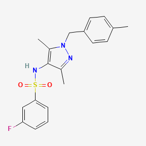 N-[3,5-dimethyl-1-(4-methylbenzyl)-1H-pyrazol-4-yl]-3-fluorobenzenesulfonamide