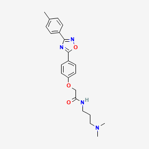 N-[3-(dimethylamino)propyl]-2-{4-[3-(4-methylphenyl)-1,2,4-oxadiazol-5-yl]phenoxy}acetamide