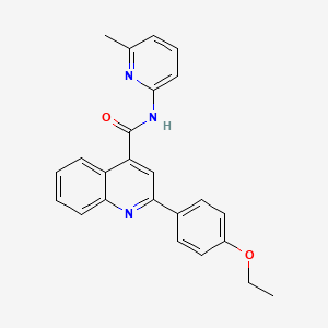 molecular formula C24H21N3O2 B11118841 2-(4-ethoxyphenyl)-N-(6-methylpyridin-2-yl)quinoline-4-carboxamide 