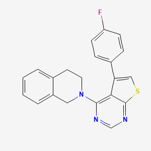 4-(3,4-dihydro-1H-isoquinolin-2-yl)-5-(4-fluorophenyl)thieno[2,3-d]pyrimidine