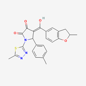 3-hydroxy-4-[(2-methyl-2,3-dihydro-1-benzofuran-5-yl)carbonyl]-5-(4-methylphenyl)-1-(5-methyl-1,3,4-thiadiazol-2-yl)-1,5-dihydro-2H-pyrrol-2-one