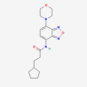 3-cyclopentyl-N-[7-(morpholin-4-yl)-2,1,3-benzoxadiazol-4-yl]propanamide