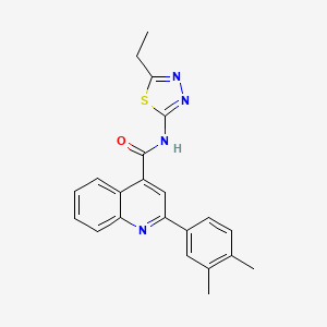 2-(3,4-dimethylphenyl)-N-(5-ethyl-1,3,4-thiadiazol-2-yl)quinoline-4-carboxamide