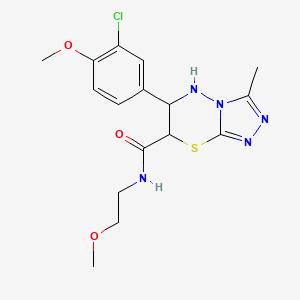 6-(3-chloro-4-methoxyphenyl)-N-(2-methoxyethyl)-3-methyl-6,7-dihydro-5H-[1,2,4]triazolo[3,4-b][1,3,4]thiadiazine-7-carboxamide