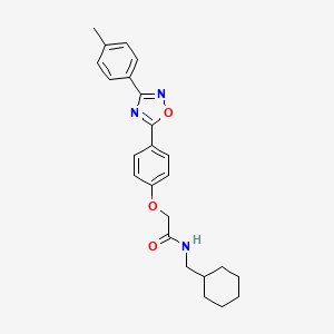 N-(cyclohexylmethyl)-2-{4-[3-(4-methylphenyl)-1,2,4-oxadiazol-5-yl]phenoxy}acetamide