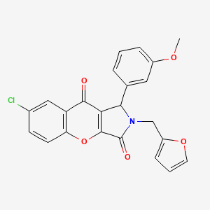 7-Chloro-2-(furan-2-ylmethyl)-1-(3-methoxyphenyl)-1,2-dihydrochromeno[2,3-c]pyrrole-3,9-dione