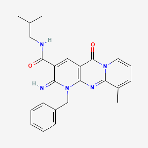 7-benzyl-6-imino-11-methyl-N-(2-methylpropyl)-2-oxo-1,7,9-triazatricyclo[8.4.0.03,8]tetradeca-3(8),4,9,11,13-pentaene-5-carboxamide